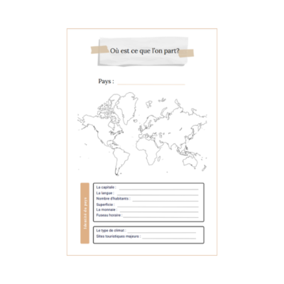 Les pages du carnet sont soigneusement organisées pour vous permettre de relater vos aventures de manière fluide et créative